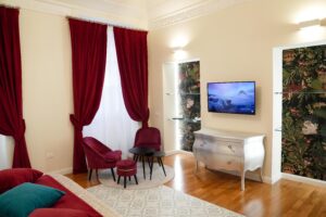 Zona letto 2 luxury room cagliai camera deluxe rossa